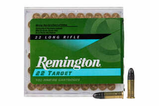Remington 22 Target 22 LR 40 Grain Lead Round Nose features high muzzle energy